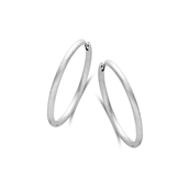 Spirit Icons Balance Rustic hoops sølv - 30mm