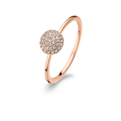 *Spirit Icons ring Grace sølv rosaforgyldt cz str 52