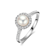 Spirit Icons Malibu Pearl ring sølv m. fvp + cz (str. 48-64)