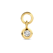 Spirit Icons Sway vedhæng til hoops 14 karat guld med 0,02 ct. w/vs.