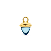 Spirit Icons Acorn Drop Swiss Blue vedhæng til hoops 14 karat guld med topas (1 stk)