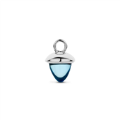 Spirit Icons Acorn Drop Swiss Blue vedhæng til hoops 14 karat hvidguld med topas (1 stk)