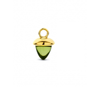 Spirit Icons Acorn Drop Peridot vedhæng til hoops 14 karat guld med grøn peridot (1 stk)