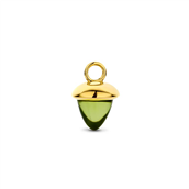 Spirit Icons Acorn Drop Peridot vedhæng til hoops 14 karat guld med grøn peridot (1 stk)