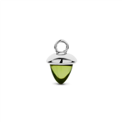 Spirit Icons Acorn Drop Peridot vedhæng til hoops 14 karat hvidguld med grøn peridot (1 stk)