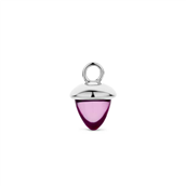 Spirit Icons Acorn Drop Amethyst vedhæng til hoops 14 karat hvidguld med lilla ametyst (1 stk)