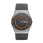 Skagen Designs S13 Herreur, titaniuml, meshlænke ,grå skive