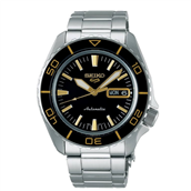 Seiko 5 Sports Automatic ur stål sort skive doublé 42mm 10bar