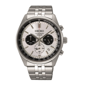 Seiko Classic Chronograph herreur stål sølvfarvet skive 42mm 10bar