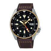 Seiko 5 Sports GMT automatic SKX series herreur stål 42mm 10bar