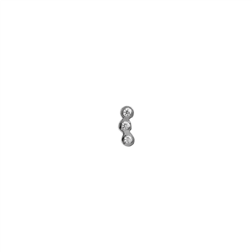 STINE A ørestik Three dots sølv med 3 zirkonia sten (1stk)