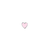 STINE A ørestik Petit Love Heart sølv lyserød emalje (1 stk)