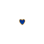 STINE A ørestik Petit Love Heart forgyldt sølv Cobalt Blue (1 stk.)