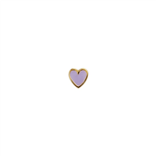 STINE A ørestik Petit Love Heart forgyldt sølv purple sorbet emalje (1 stk)