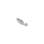 STINE A ørestik Big Dot Leaf Light peridot sølv (1stk)