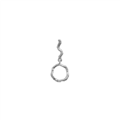 STINE A ørestik Petit Wavy Dangling Circle sølv (1 stk)
