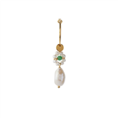 STINE A ørestik Heavenly Flower Pearl Hoop sølv forgyldt (1stk)