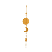 STINE A Sun And Moon With Chain ørering forgyldt sølv (1 stk)