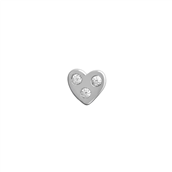 STINE A I Love Your Heart ørering sølv m. cz (1 stk.)