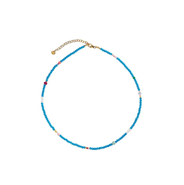 STINE A halskæde Color Crush Santorini Mix sølv forgyldt (39 + 5cm)