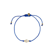 STINE A armbånd Petit Pearl Berrie - Electric Blue Ribbon forgyldt sølv (23 cm)