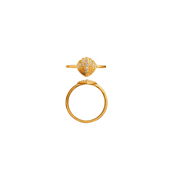 STINE A Vintage Shell ring forgyldt sølv m. cz (str. 52-56)