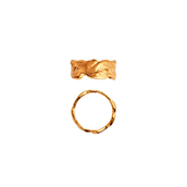 STINE A Golden Splash Lava ring i forgyldt sølv (str. 48-60)
