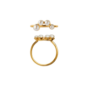 STINE A Pearl Berrie ring forgyldt sølv m. fvp (str. 48-60)