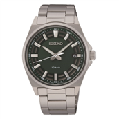 Seiko Classic Dress herreur stål grøn skive safirglas 40mm 10ATM