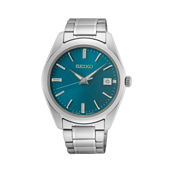 Seiko Classic herreur stål blå skive safirglas 40mm 10ATM