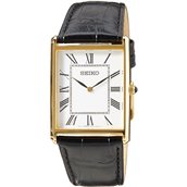 *Seiko Classic herreur stål doublé kvadratisk mineralglas 28mm 3 bar