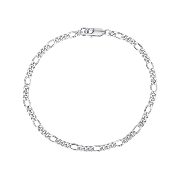 WiOGA Siwa armbånd sølv (17-18,5cm)