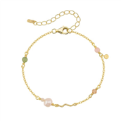 WiOGA Grace armbånd forgyldt sølv m. fvp+cz (15,5-19 cm)