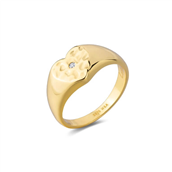 WiOGA Ullaflora ring forgyldt sølv m. cz (str. 48-58)