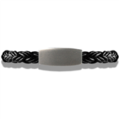 Zeezen læder sort flet armbånd m. magnet lås 19-21 cm